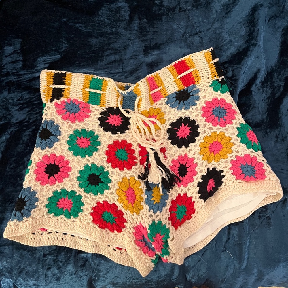 Farm Rio Crochet Knit Shorts